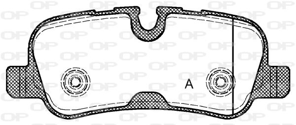 OPEN PARTS Комплект тормозных колодок, дисковый тормоз BPA1159.10